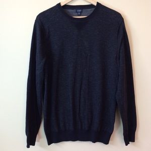 J. Crew Crewneck Cotton Sweater- dark gray heather